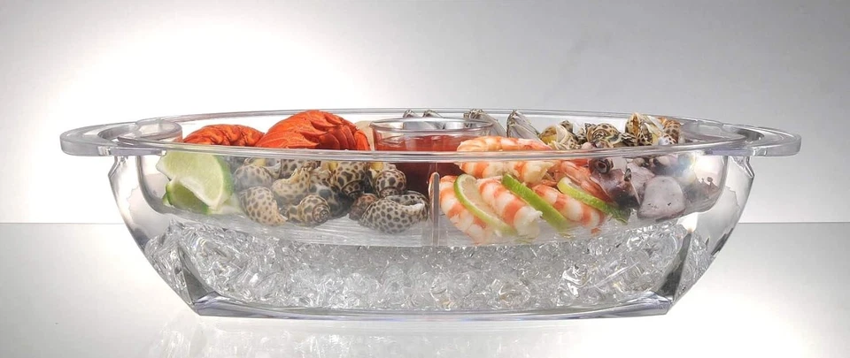 Prodyne Buffet sobre hielo, 19,75" x 11,75", transparente Foto 2 de 4