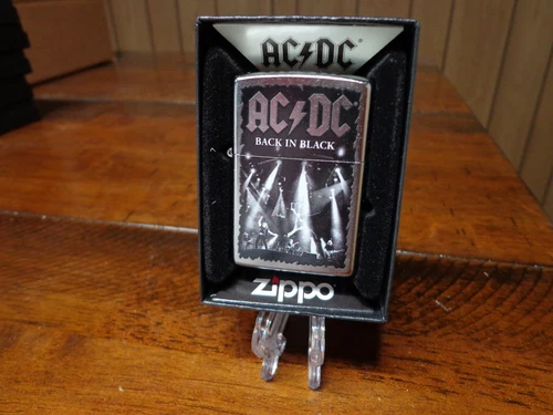 AC/DC BACK IN BLACK IN CONCERT ZIPPO LIGHTER MINT IN BOX
