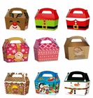 10 - Xmas Treat Boxes Cupcake Gift Party Loot Bag Wedding Children Birthday Kids