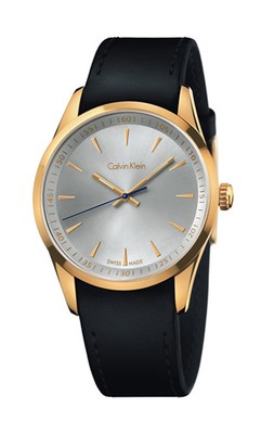 Calvin Klein Bold K5A315C6 Men's Watch Leather Strap Black New 
