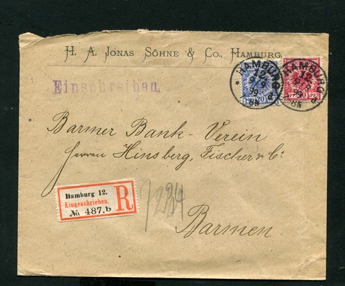 Dt. Ricca - Reko " Hamburg - 12 " Di 1899 (#2825)