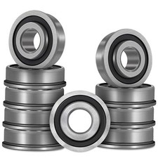 10 Pack Flanged Ball Bearings ID 1/2 Inch x OD 1-3/8 Inch for Lawn Mower