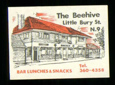 1 x Matchbox Label Pub The Beehive Little Bury Street London N9   ME1120