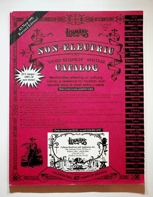 1995 Lehmans Homesteading Minimalist Amish Old-Fashioned Non Electric Catalog
