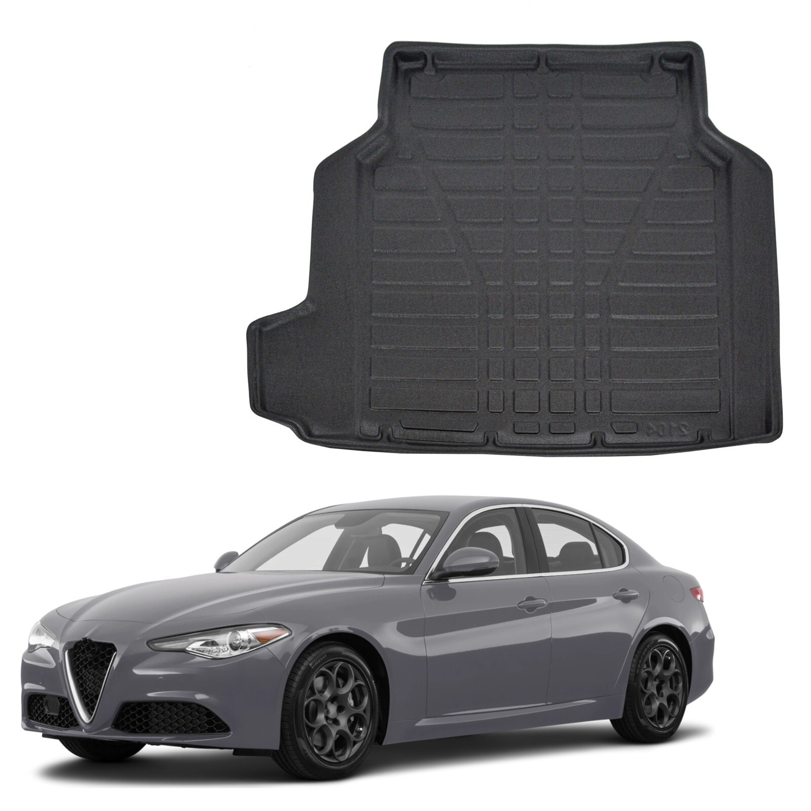 Tapis de coffre sur mesure Alfa Romeo Giulia avec rebords 3D antidérapants étanches