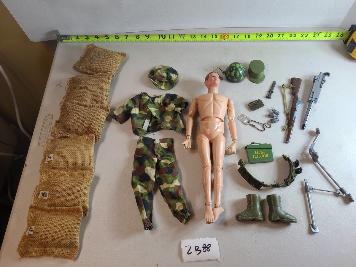 1960s GI Joe Machine Gun And emplacement Set Figure lot gijoe toy