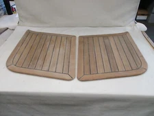 SCOUT 345 TEAK WOOD PORT & STARBOARD SWIM PLATFORM (SET OF 2) MARINE BOAT