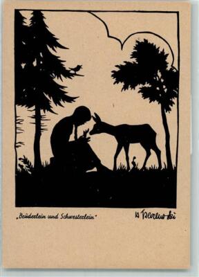 39168839 - little girl brother and little sister signed Hilde Karlwewski
