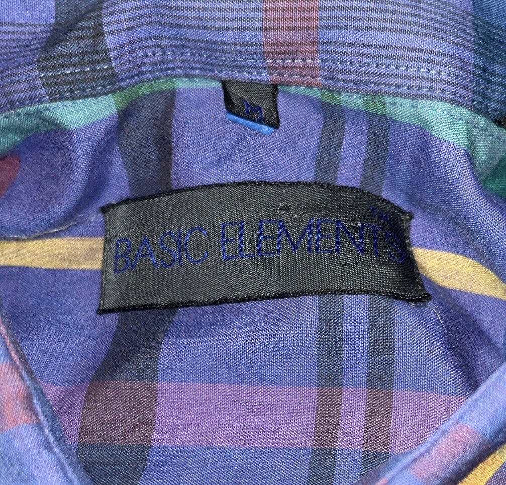 Basic Elements Size M Button Down Shirt Long Slee… - image 8