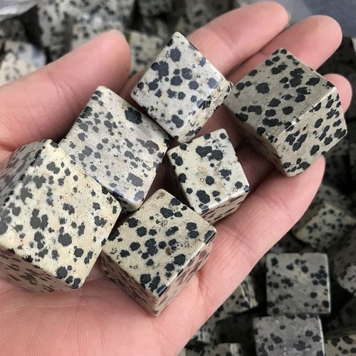 1/2lb Bulk Cube Dalmatian Jasper DALMATINE Tumbled Stone QUARTZ Crystals - Picture 4 of 9