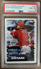 🔥2019 Topps Stickers Shohei Ohtani /I Kinsler Rookies & Rising Stars PSA 8 Pop1