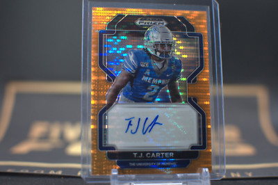 2023 Panini Prizm Draft Picks : T.J. Carter #RA-TJC Orange Pulsar 21/49