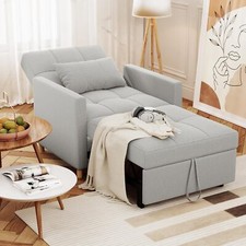 175cm Sleeper Chair, Convertible Chair Bed for Adults,3-in-1 Pull Out Sofa Chair