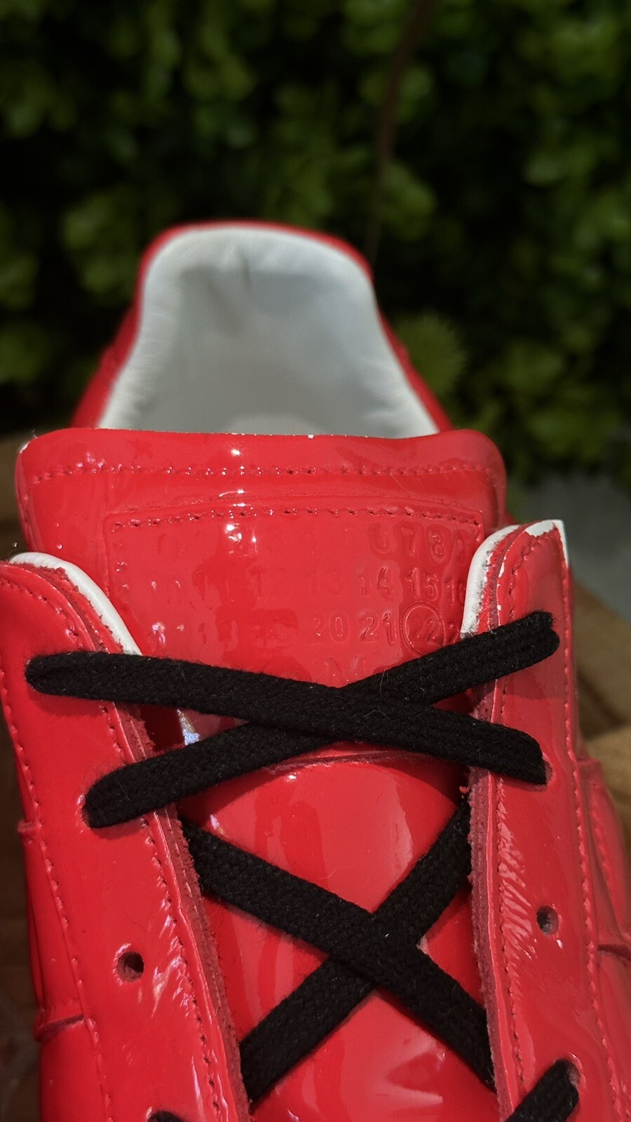Maison Margiela Replica Lace-Up Sneakers 'Red Patent' S37WS0582P4487 image 8