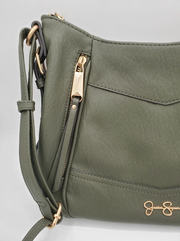 Jessica Simpson Sabrina Purse VTG Olive Green Top Zipper AS-IS NWT RARE - Image 3 of 4