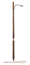 Woodland Scenics JP5646 O Scale Just Plug Street Lights - Wooden Pole 2-Pack 