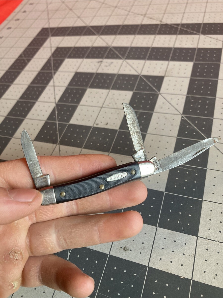 Vintage Ranger Prov USA Patent 3317996 Triple Blade Pocket Knife