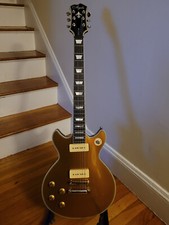 Agile Ad-3200mcc Goldtop P90 Left Handed Electric Guitar Lefty With Case