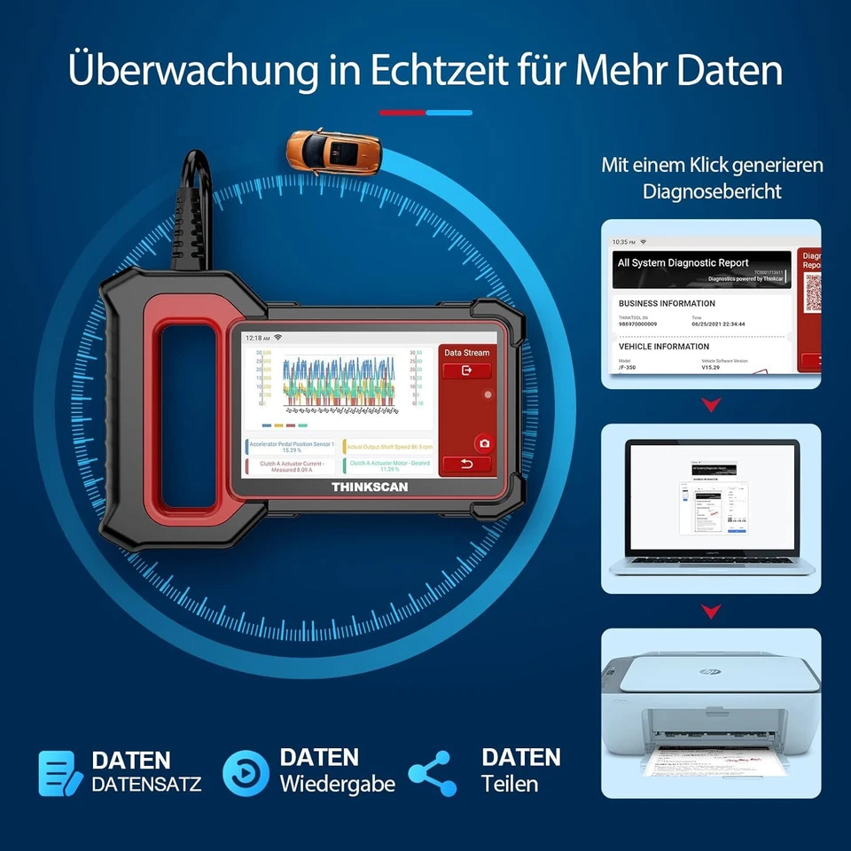 ThinkScan Plus S7 Diagnosegerät Scanner Profi KFZ OBD2 Auslesegerät ABS SRS ECM - Bild 4 von 4