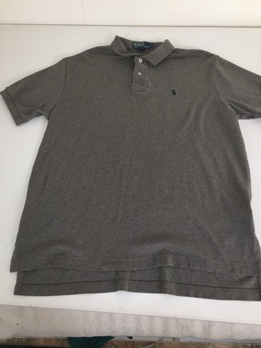 Polo Ralph Lauren size L Heather Taupe Cotton Short Sleeve Pullover Polo Shirt - Picture 2 of 9