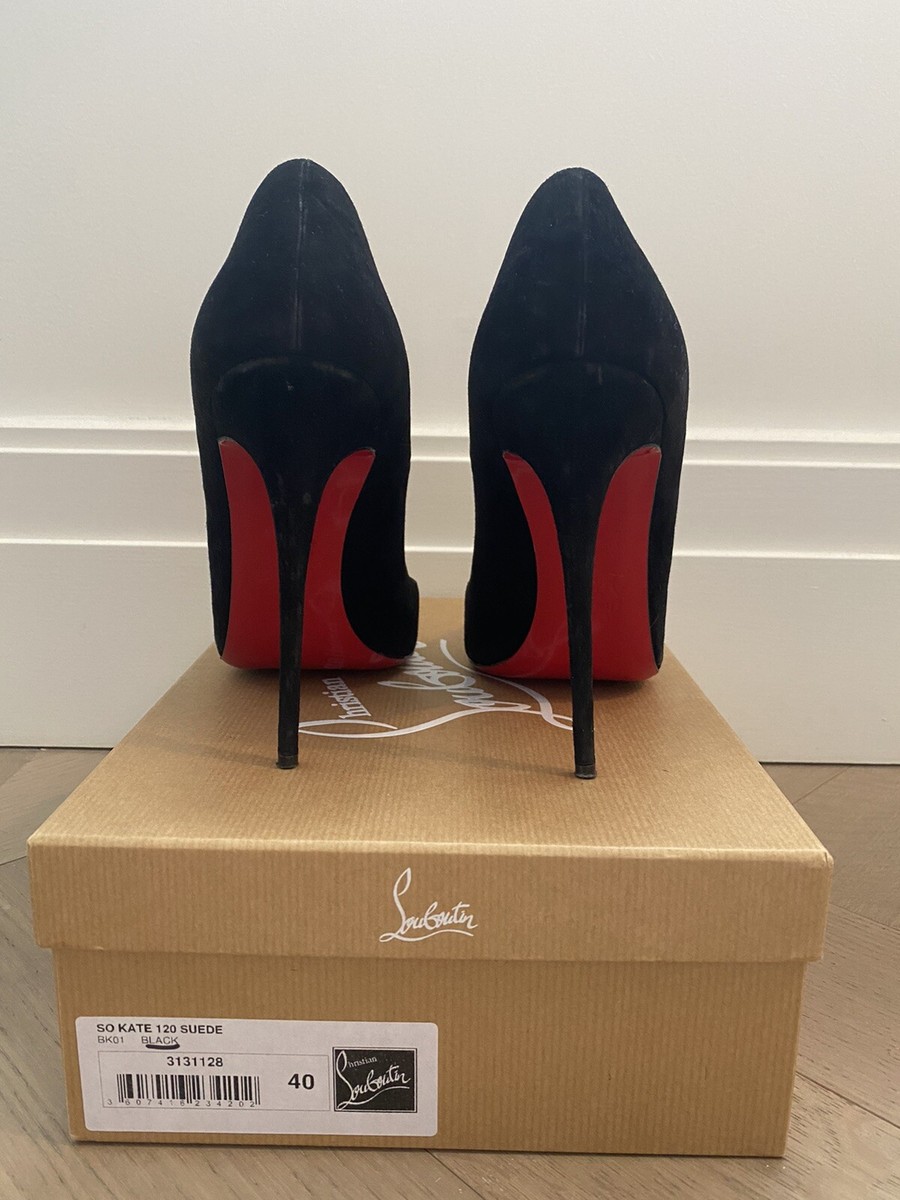 Christian louboutin So Kate Black Suede 120mm Heel SZ 40 | eBay