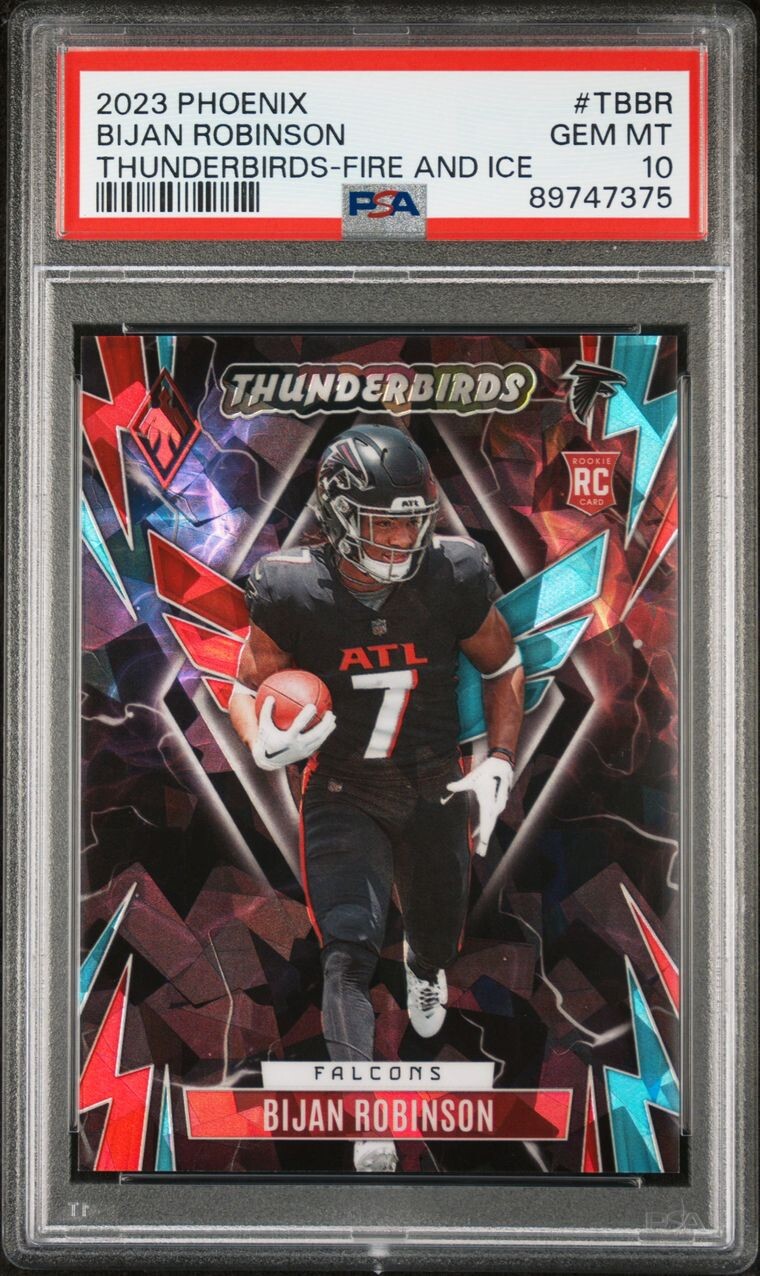 Bijan Robinson Panini Phoenix Thunderbirds #TBBR Fire and Ice