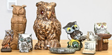 Kleines Konvolut Eulen Sammlung -  dekorative Eulenfiguren - Vintage