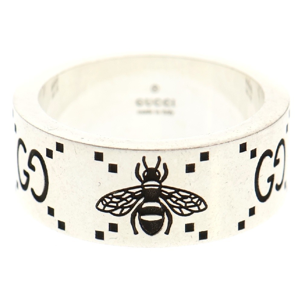 GUCCI GG & BEE Bee Engraving Silver Ring 20 US size 9.5 | eBay