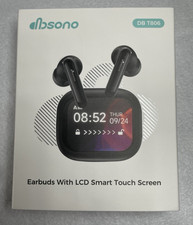 Bluetooth Wireless Earbuds w/ LCD Smart Touch Screen Charging Case   New