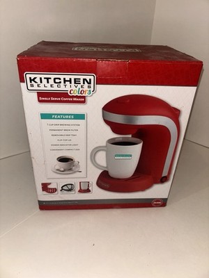 KITCHEN SELECTIVES SINGLE SERVE COFFEE MAKER | RED