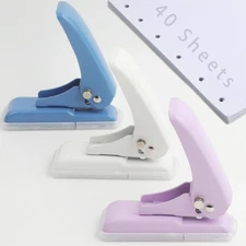 3 Pieces Single Hole Punch, 1/4" Hole Puncher, 40 Sheets Punch Capacity, Hand...
