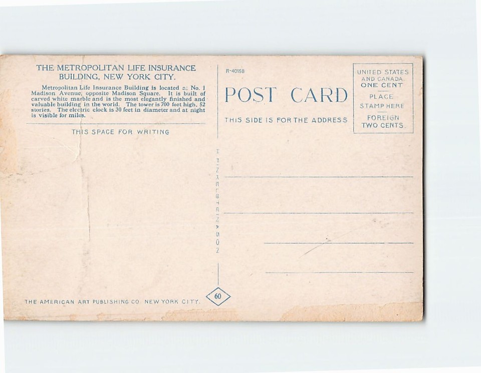 Insurance News The Metropolitan Life Insurance Building New York City New York USA H ...