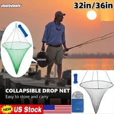 36' Foldable Bridge and Pier Fishing Net Drop Net for Pier Fishing Multi-Purpose