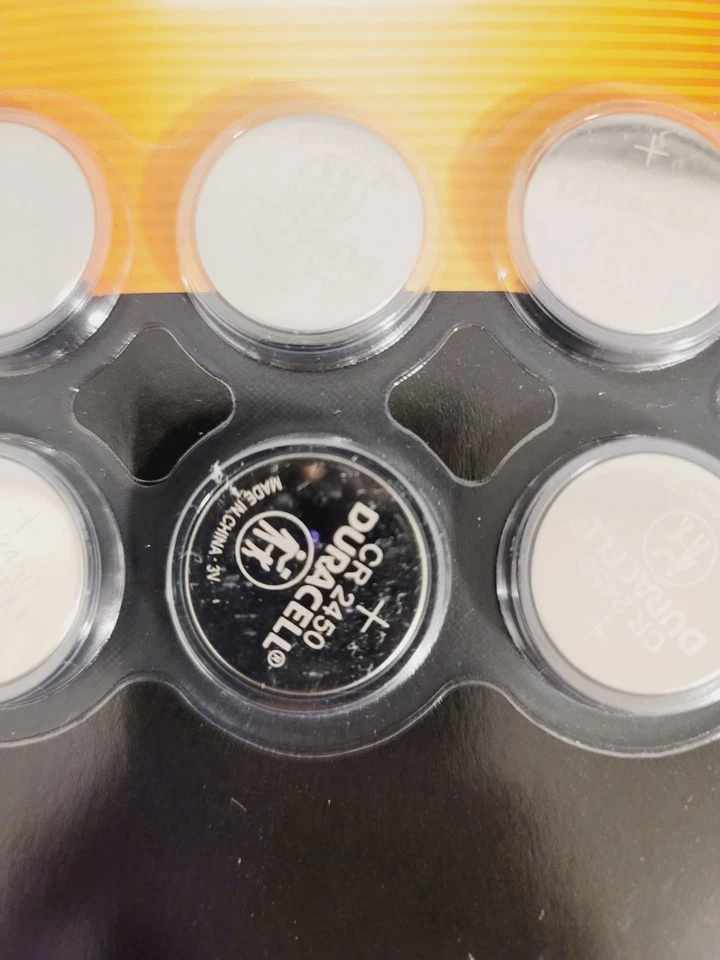 6x CR2450 Duracell 2450 3V Litio Moneda Batería Dispositivos Auténticos, caducidad:2034 Foto 3 de 4