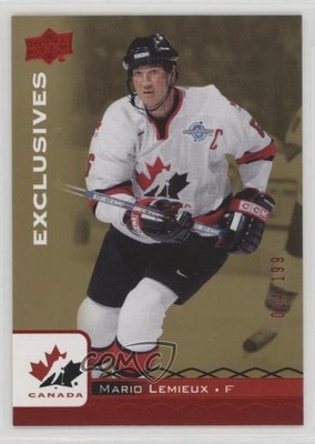 2017 Upper Deck Team Canada Juniors Exclusives Red 24/199 Mario Lemieux HOF m7v