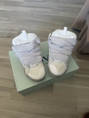 Lanvin Curb Sneaker, Grau Weiß , Größe 43