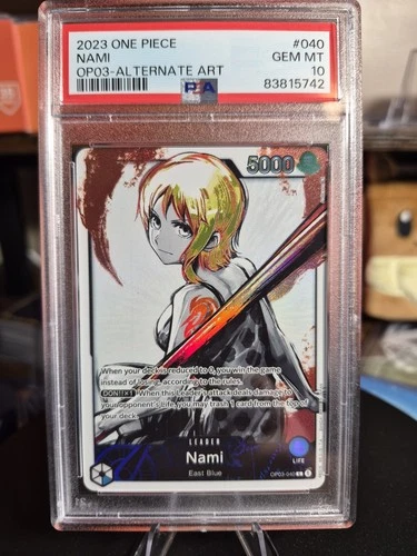 2023 Nami OP03-040 Alternate Art Foil LEADER Pillars of Strength PSA 10