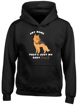 Personalisierter German Shephard Baby Dawg Kinder Hoodie Geschenk Kapuzenoberteil