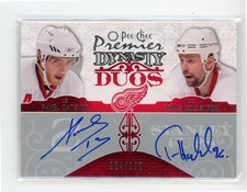 2008-09 O-PEE-CHEE PREMIER TOMAS HOLMSTROM PAVEL DATSYUK DYNASTY DUOS AUTO /100