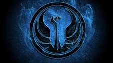Star Wars jedi logo blue Custom Gaming Mat Desk 2721