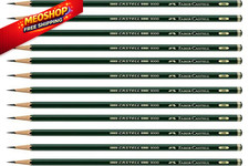 Faber-Castell Pencils, Castell 9000 Graphite art 12 Count Pack of 1 , Black