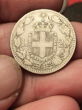 Splendida 2 Lire argento Regno d'Italia 1882 Umberto I