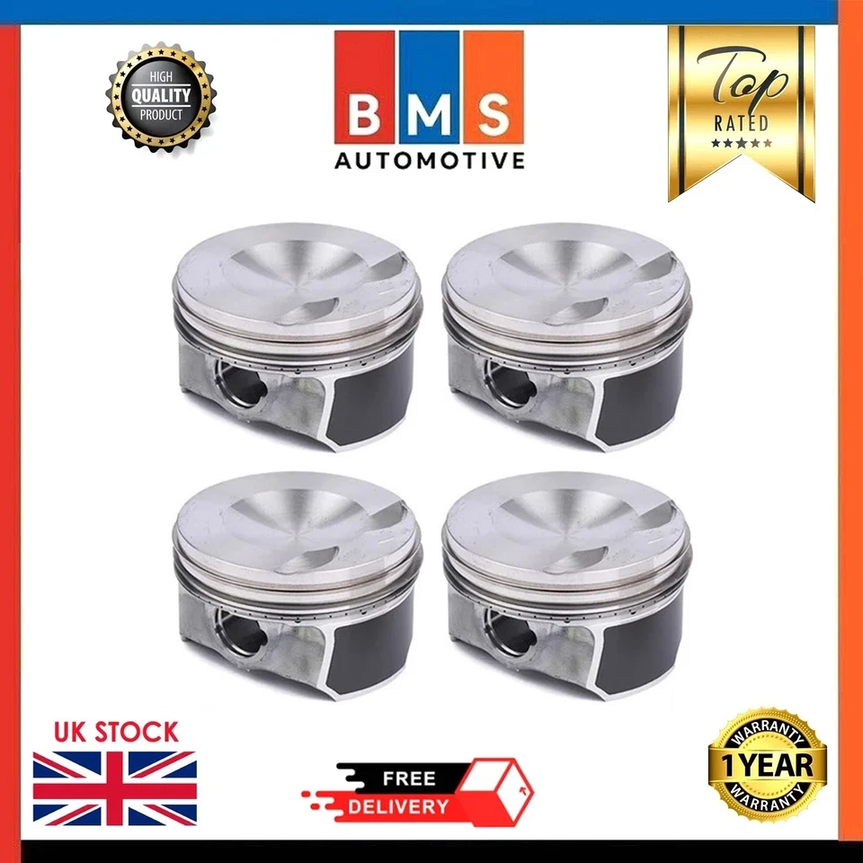 AUDI 2.0TFSI CDNC PISTON WITH RINGS SET X4 O.50mm A3 A4 A5 A6 A7 06H107065DM NEW - Image 2 of 4