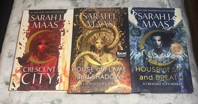 Sarah J. Maas Crescent City 3-Book Hardcover Set w/ Dust Jacket Bloomsbury