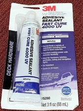 3M 4000 UV Marine Adhesive Sealant Fast Cure White 3oz   Auto Boat Seal Bond