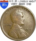 1915 (P) Lincoln Wheat Cent Penny 1c - VERY GOOD (VG)