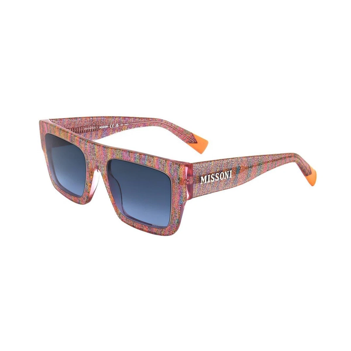 Missoni Rose Gold Round Sunglasses with Pink Grey/Blue Gradient Lenses Missoni Sunglasses ROSE GOLD – Bluefly main image 3