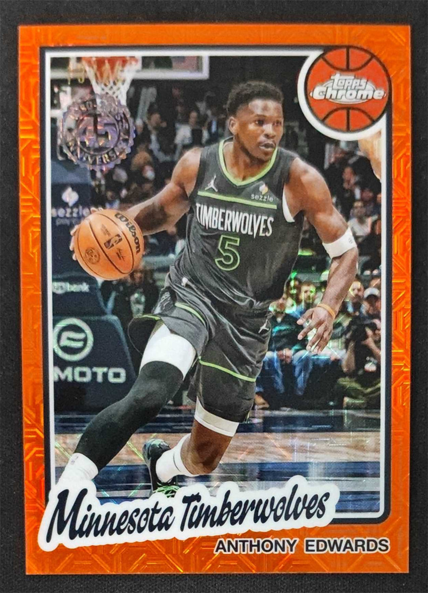 2025-26 Topps Flagship Basketball Anthony Edwards 45Th Orange Mojo 13/25