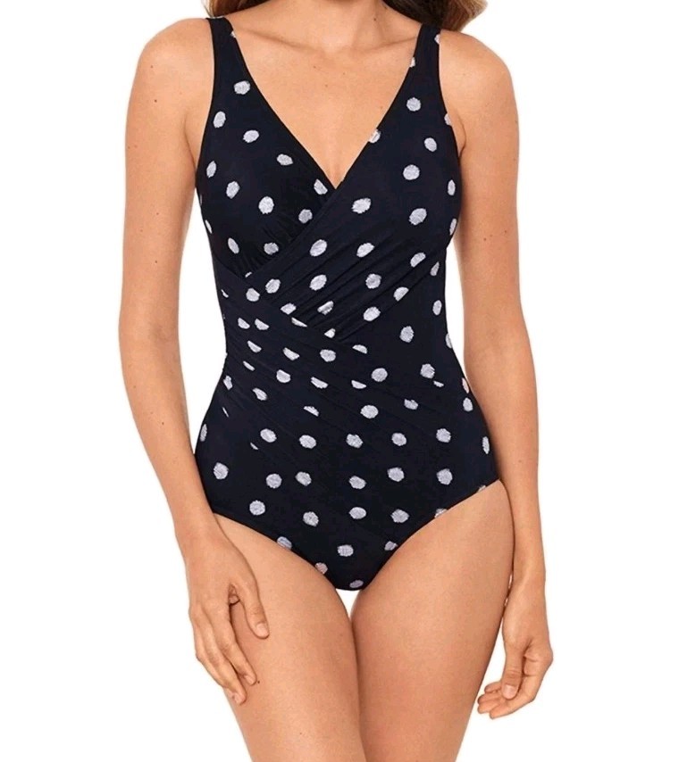 Miraclesuit oceanus one piece swimsuit Black Size 24W