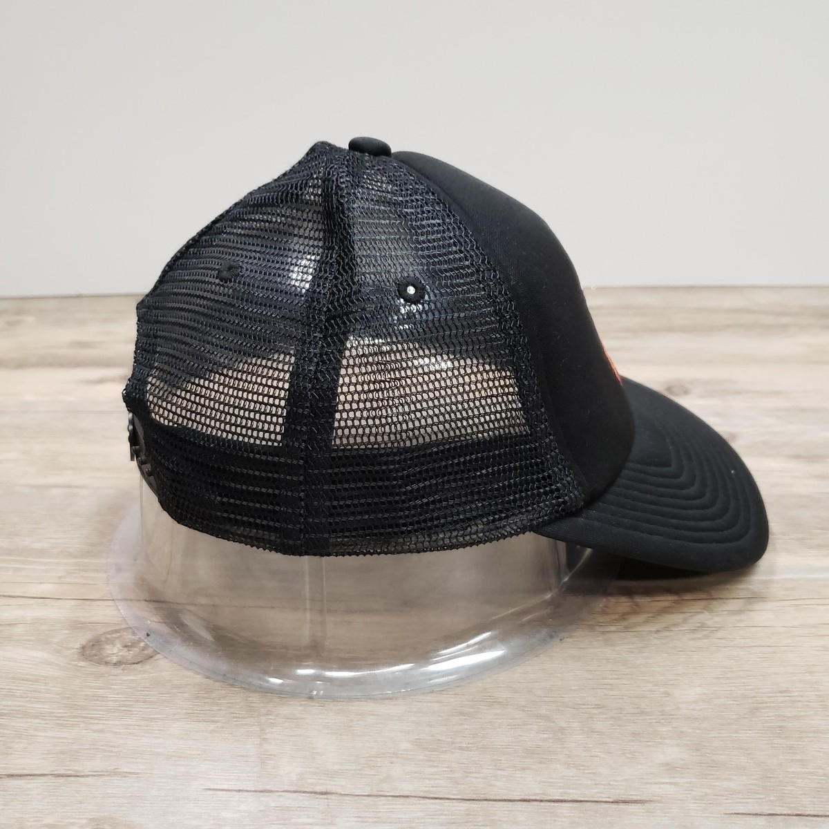 Quiksilver Hat Cap Snap Back Mens Size 6 7/8 Black Wave Surf Trucker Mesh Beach View 4